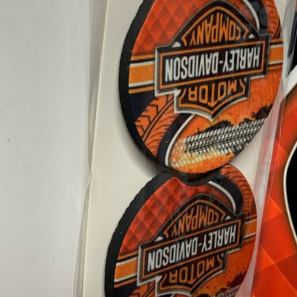 Harley Davidson License Plate Car Coaster Set - Picture 3 of 6